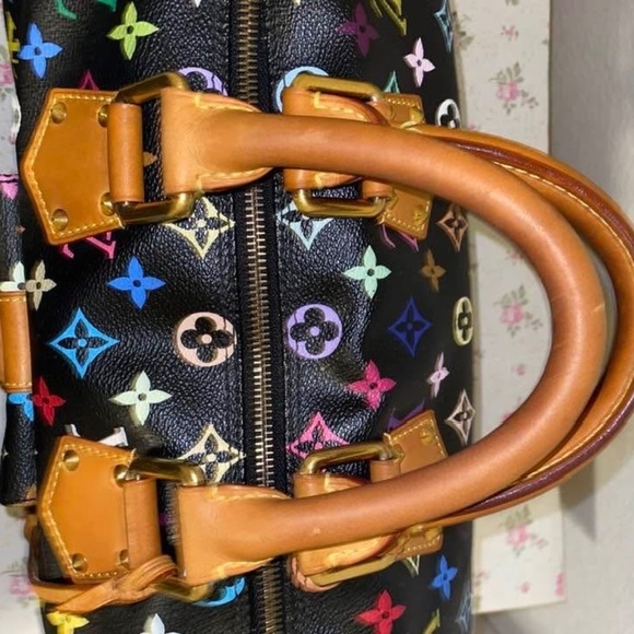 Louis Vuitton black noir multicolor speedy 30 Takashi Murakami 💯 % authentic - Picture 6 of 16